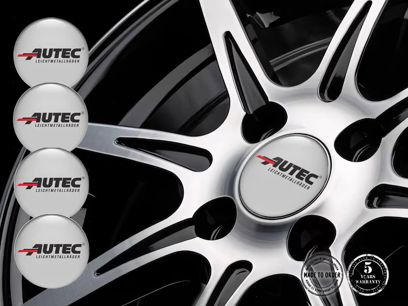 Autec Radaufkleber Logo Harzgewölbtes Design